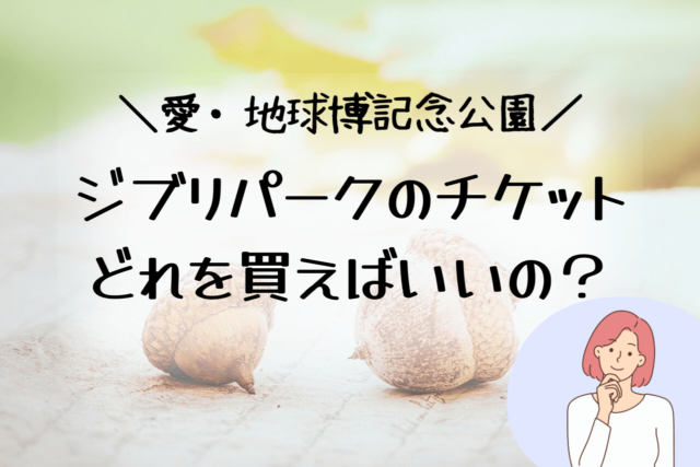 ジブリパークのチケットどれがいい？チケットの種類と2024年3月からの